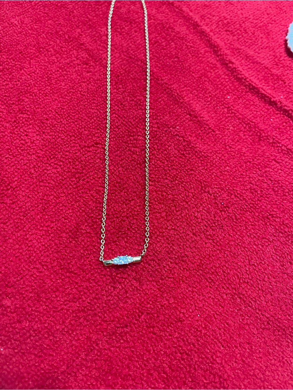 OOTDY Women's Gold Dainty 3-Stone Bar Necklace Minimalist Layering Aesthetic CZ - Picture 7 of 7
